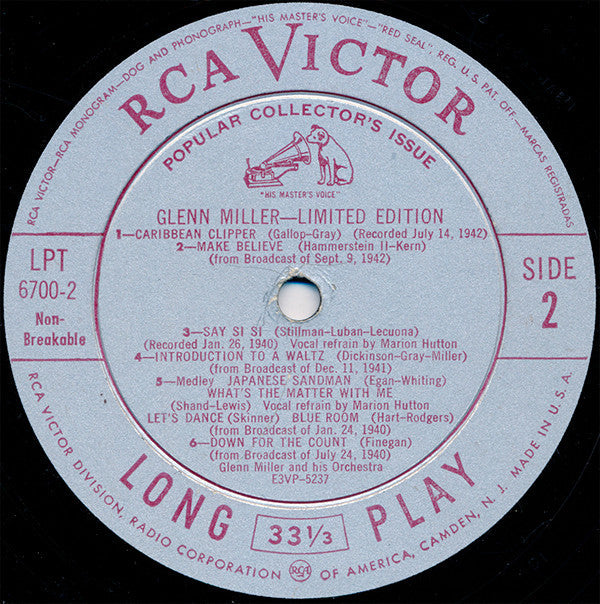 Glenn Miller And His Orchestra - Limited Edition | Very Good Plus (VG+) Near Mint (NM)