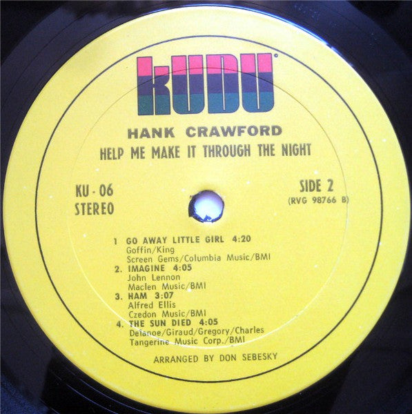 Hank Crawford - Help Me Make It Through The Night | Very Good Plus (VG+) Excellent (EX)