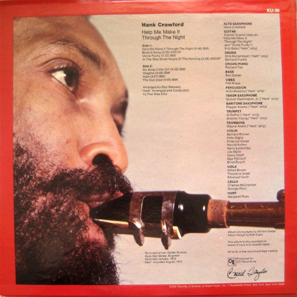 Hank Crawford - Help Me Make It Through The Night | Very Good Plus (VG+) Excellent (EX)