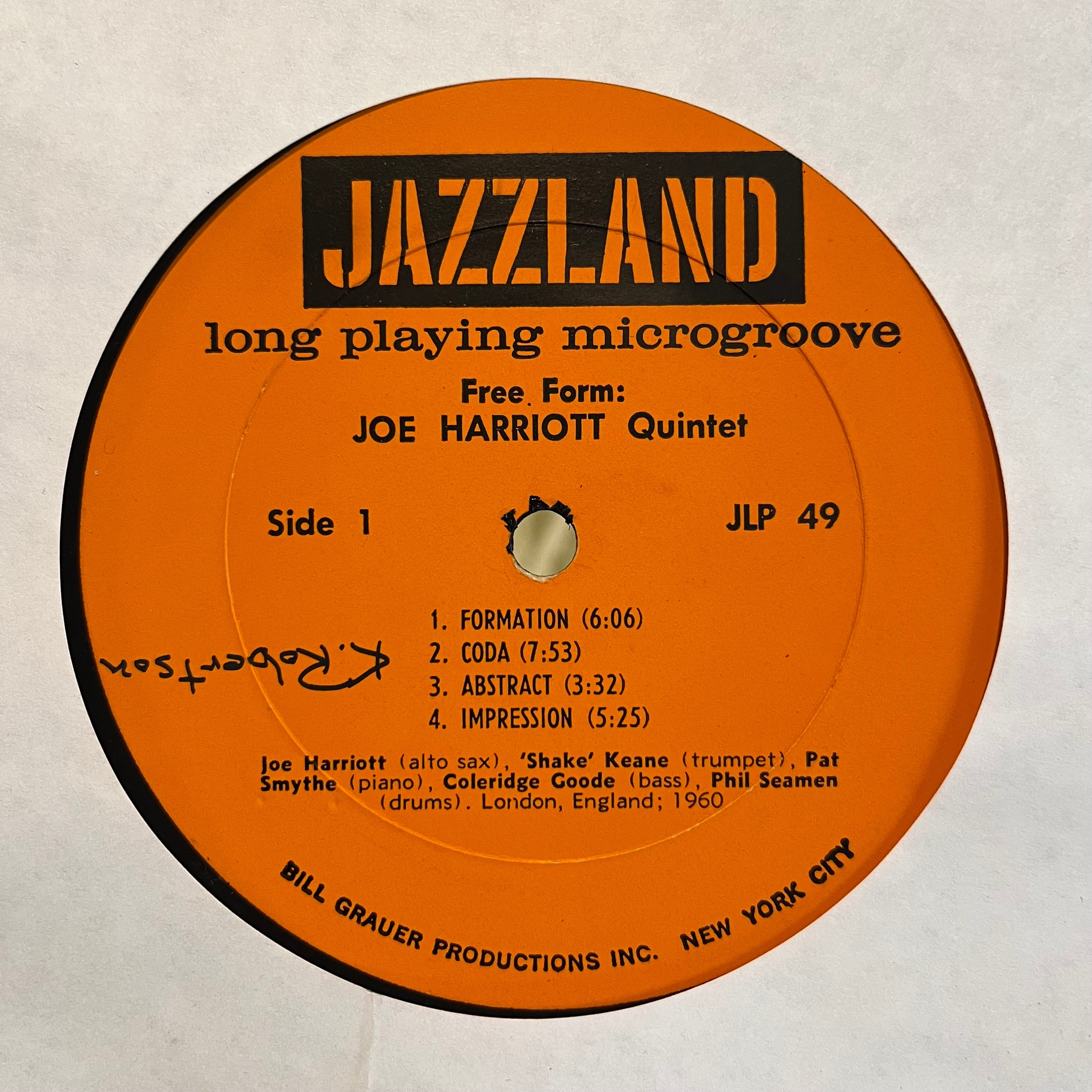 Joe Harriott Quintet - Free Form | Very Good (VG) Good Plus (G+)