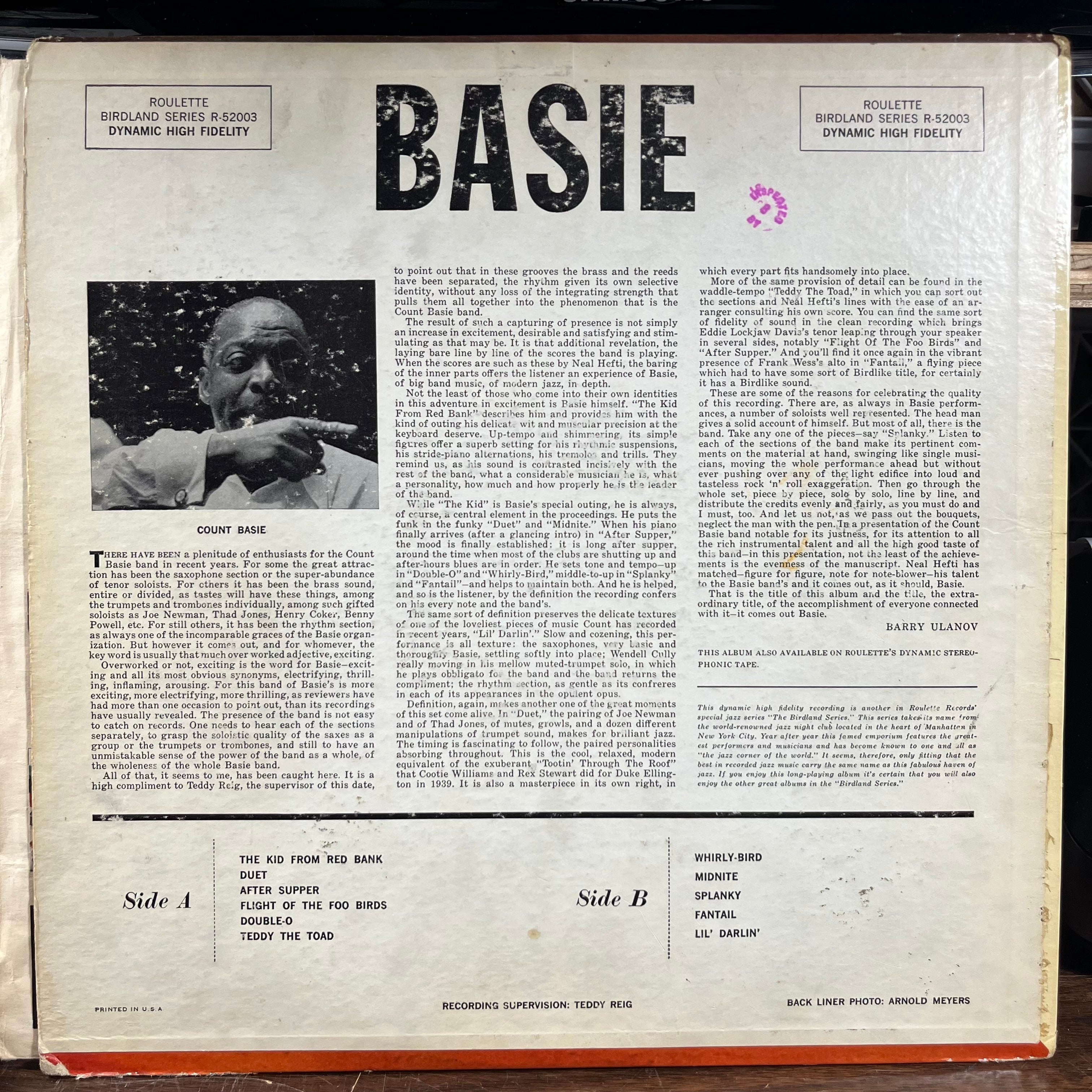 Count Basie - Basie (LP) | Very Good (VG) Very Good (VG)