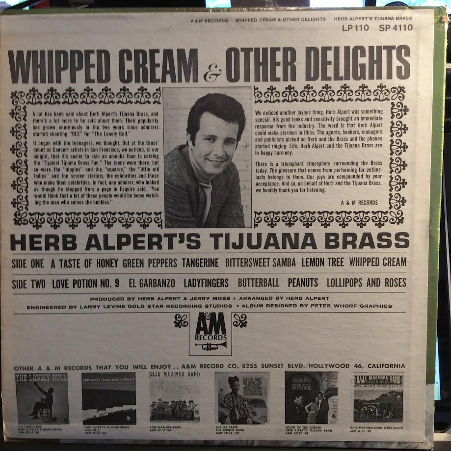 Herb Alpert & The Tijuana Brass - Whipped Cream & Other Delights (VINYL) | Very Good (VG) Excellent (EX)