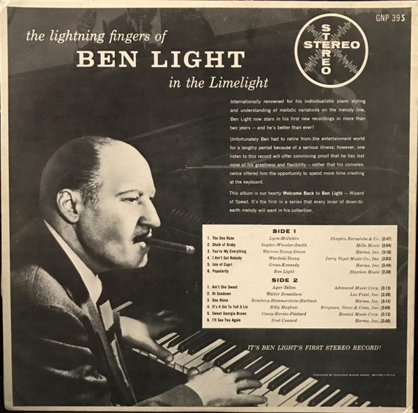 Ben Light - In The Limelight | Very Good (VG) Excellent (EX)