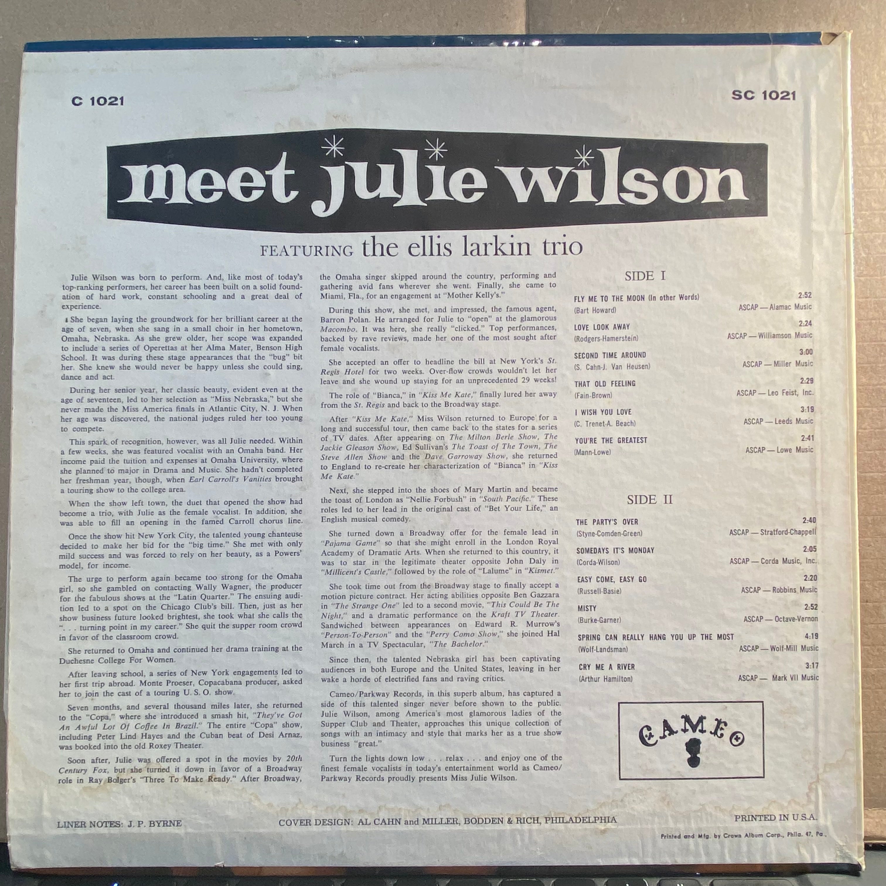 Julie Wilson - Meet Julie Wilson *PROMO* | Very Good (VG) Very Good Plus (VG+)