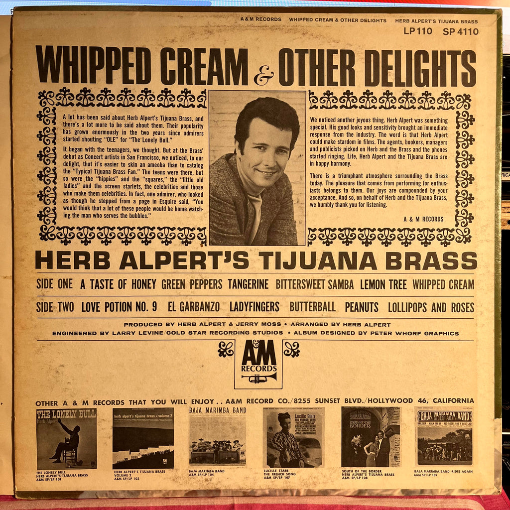 Herb Alpert & The Tijuana Brass - Whipped Cream & Other Delights *MONO* | Very Good (VG) Very Good (VG)