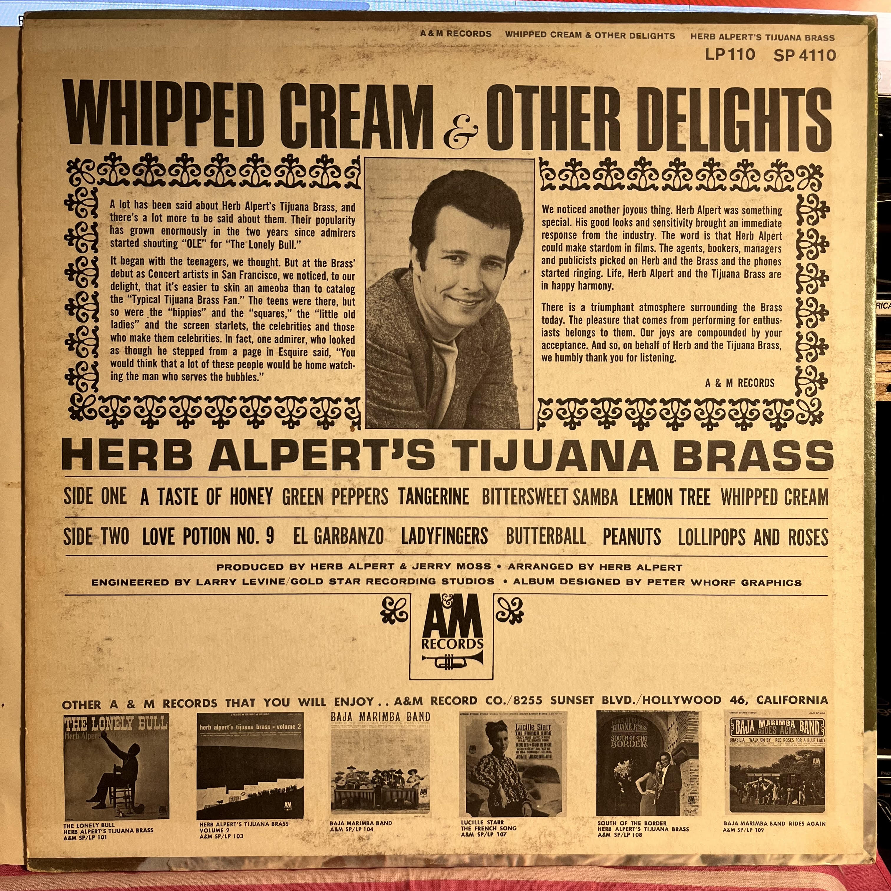 Herb Alpert & The Tijuana Brass - Whipped Cream & Other Delights *MONO* | Very Good (VG) Very Good (VG)
