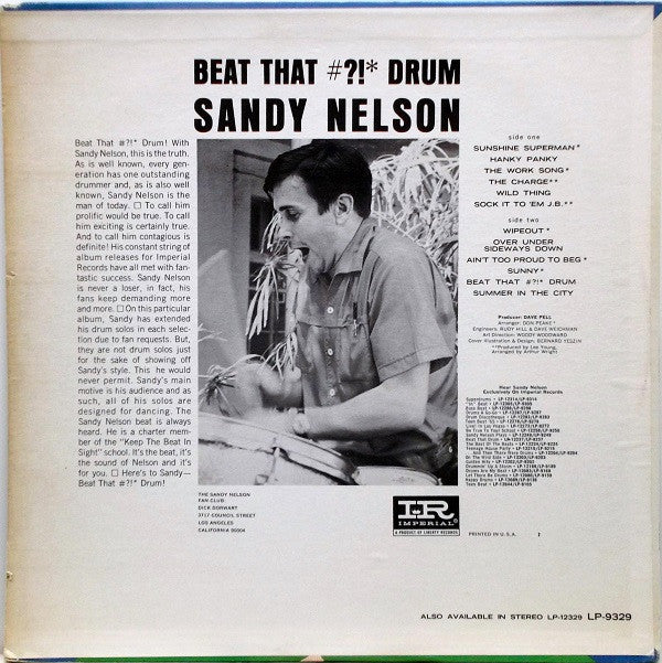 Sandy Nelson - Beat That #?!* Drum | Very Good (VG) Good Plus (G+)