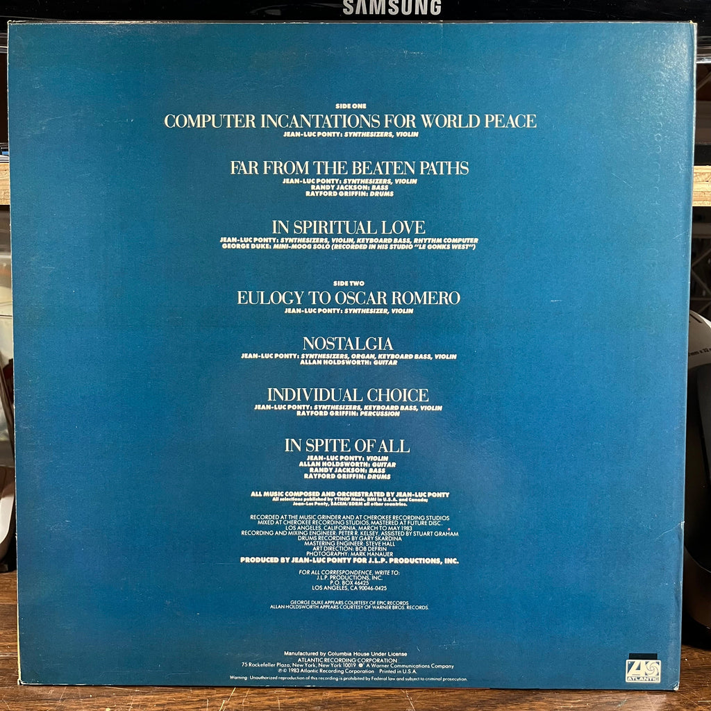 Jean-Luc Ponty - Individual Choice (VINYL) | Near Mint (NM) Near Mint (NM)