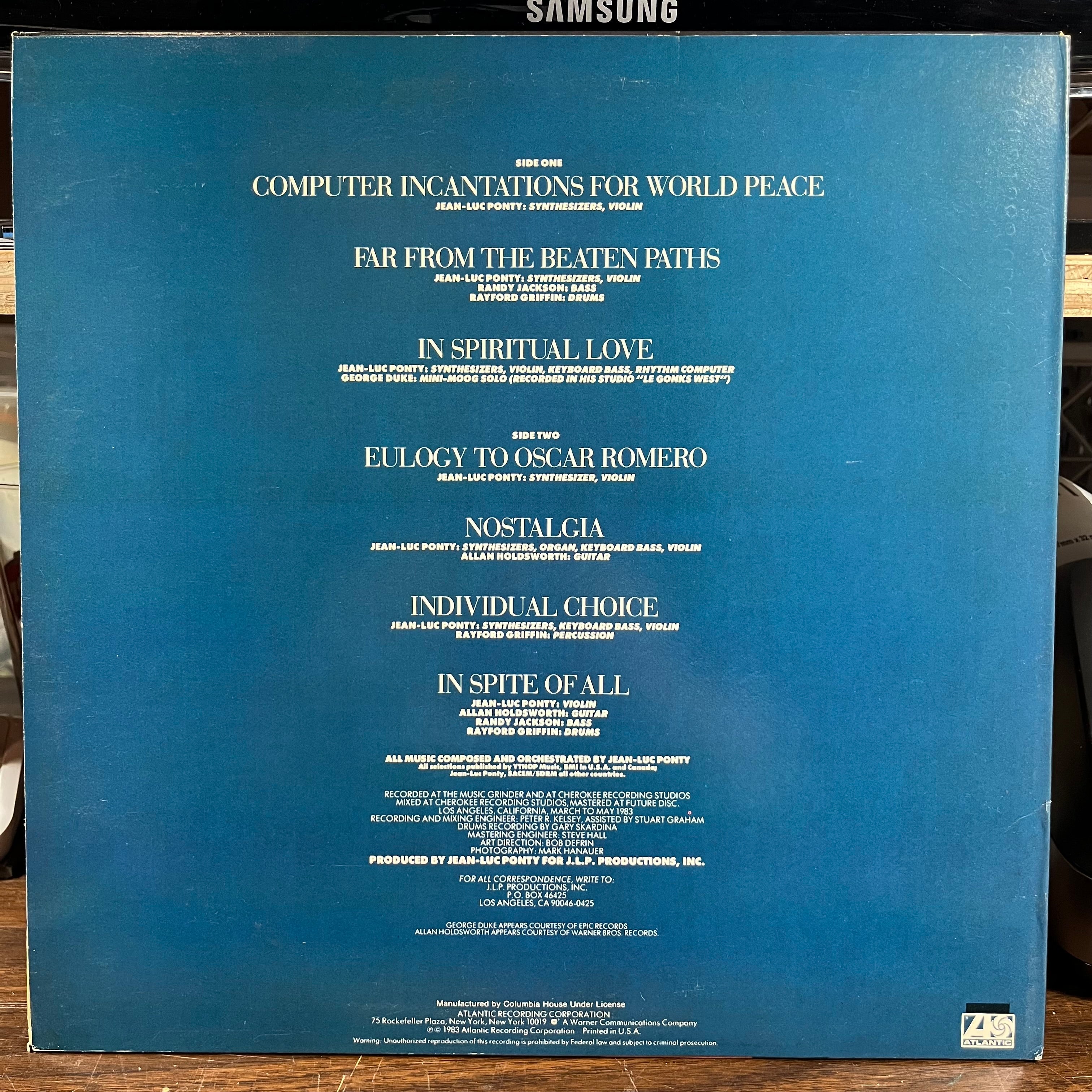 Jean-Luc Ponty - Individual Choice (VINYL) | Near Mint (NM) Near Mint (NM)