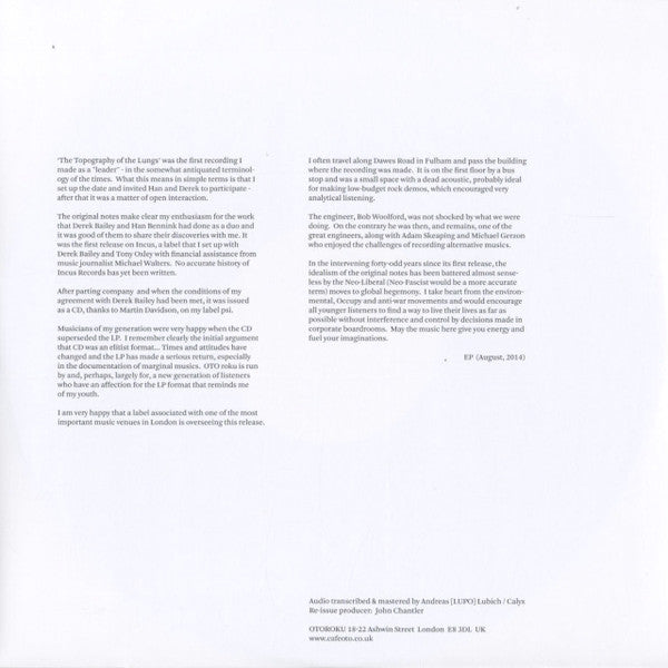 The Topography Of The Lungs (VINYL) | Mint (M) Mint (M)