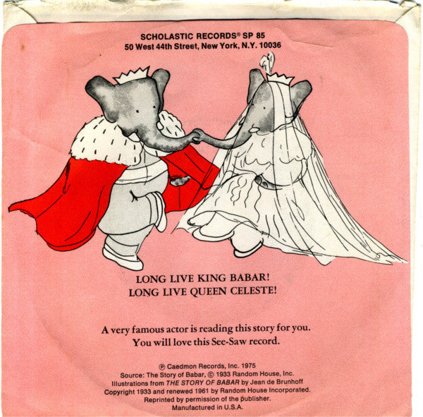 Jean De Brunhoff - The Story Of Babar The Little Elephant | Near Mint (NM) Very Good Plus (VG+)
