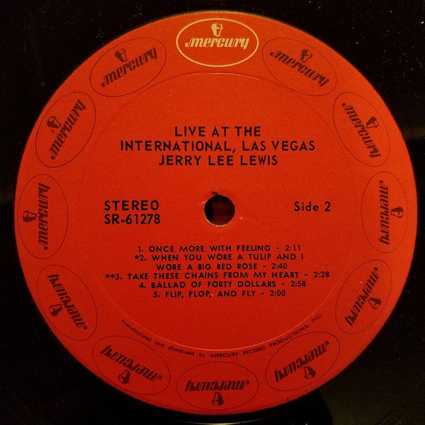 Jerry Lee Lewis - Live At The International, Las Vegas | Very Good Plus (VG+) Very Good Plus (VG+)
