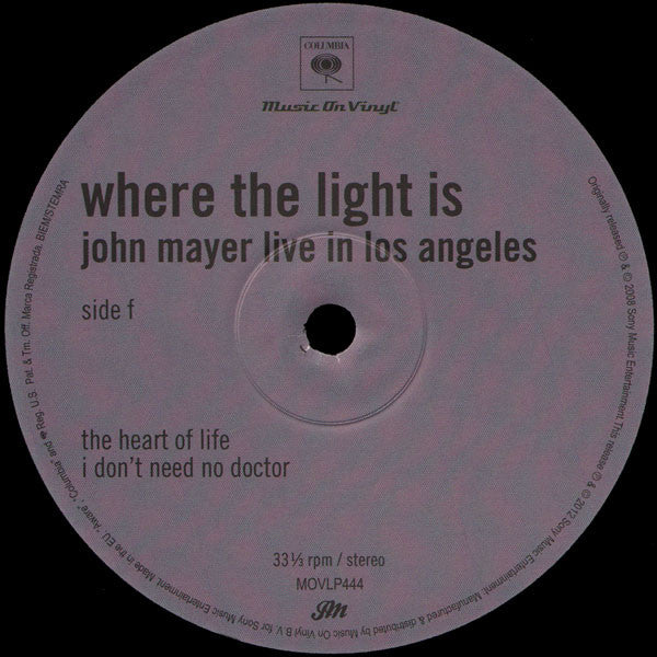 John Mayer - Where The Light Is: John Mayer Live In Los Angeles | Mint (M) Mint (M)