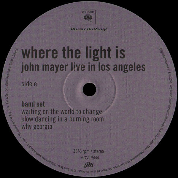 John Mayer - Where The Light Is: John Mayer Live In Los Angeles | Mint (M) Mint (M)