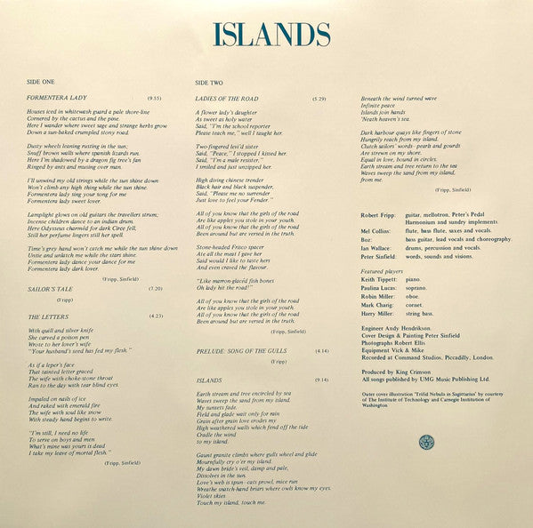 King Crimson - Islands | Mint (M) Mint (M)