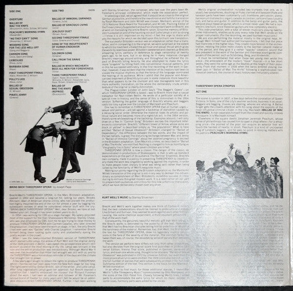 Three Penny Opera - Original Cast Recording | Very Good Plus (VG+) Very Good Plus (VG+)
