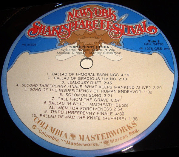 Three Penny Opera - Original Cast Recording | Very Good Plus (VG+) Very Good Plus (VG+)