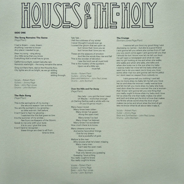 Led Zeppelin - Houses Of The Holy | Mint (M) Mint (M)