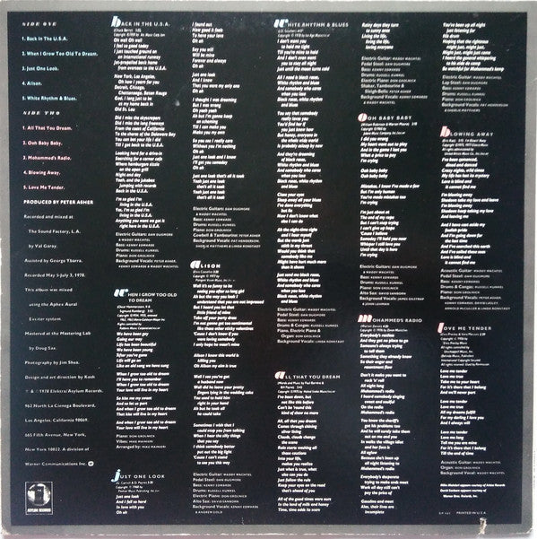 Linda Ronstadt - Living In The USA | Near Mint (NM) Very Good Plus (VG+)