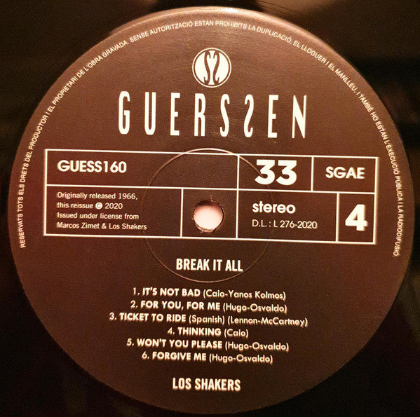 Los Shakers / Break It All | Mint (M) Mint (M)