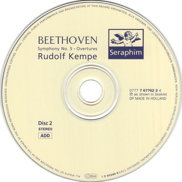 Ludwig van Beethoven, Rudolf Kempe - Symphonies Nos. 1 ⬥ 3 "Eroica" ⬥ 5 (CD) | Near Mint (NM) Near Mint (NM)