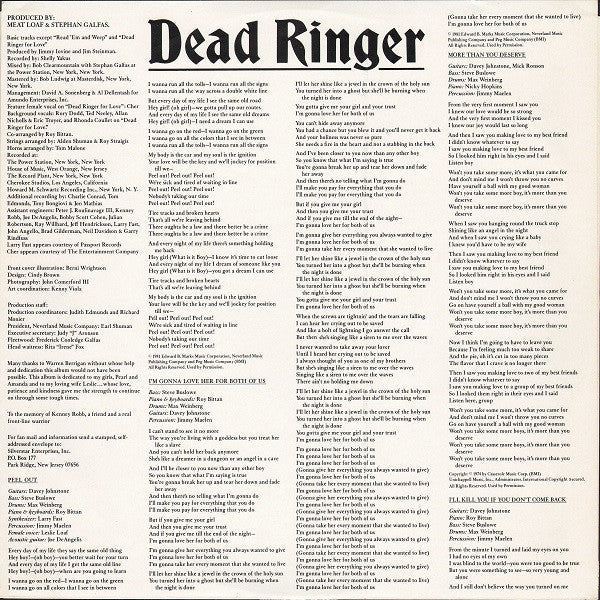 Meat Loaf - Dead Ringer | Near Mint (NM) Near Mint (NM)