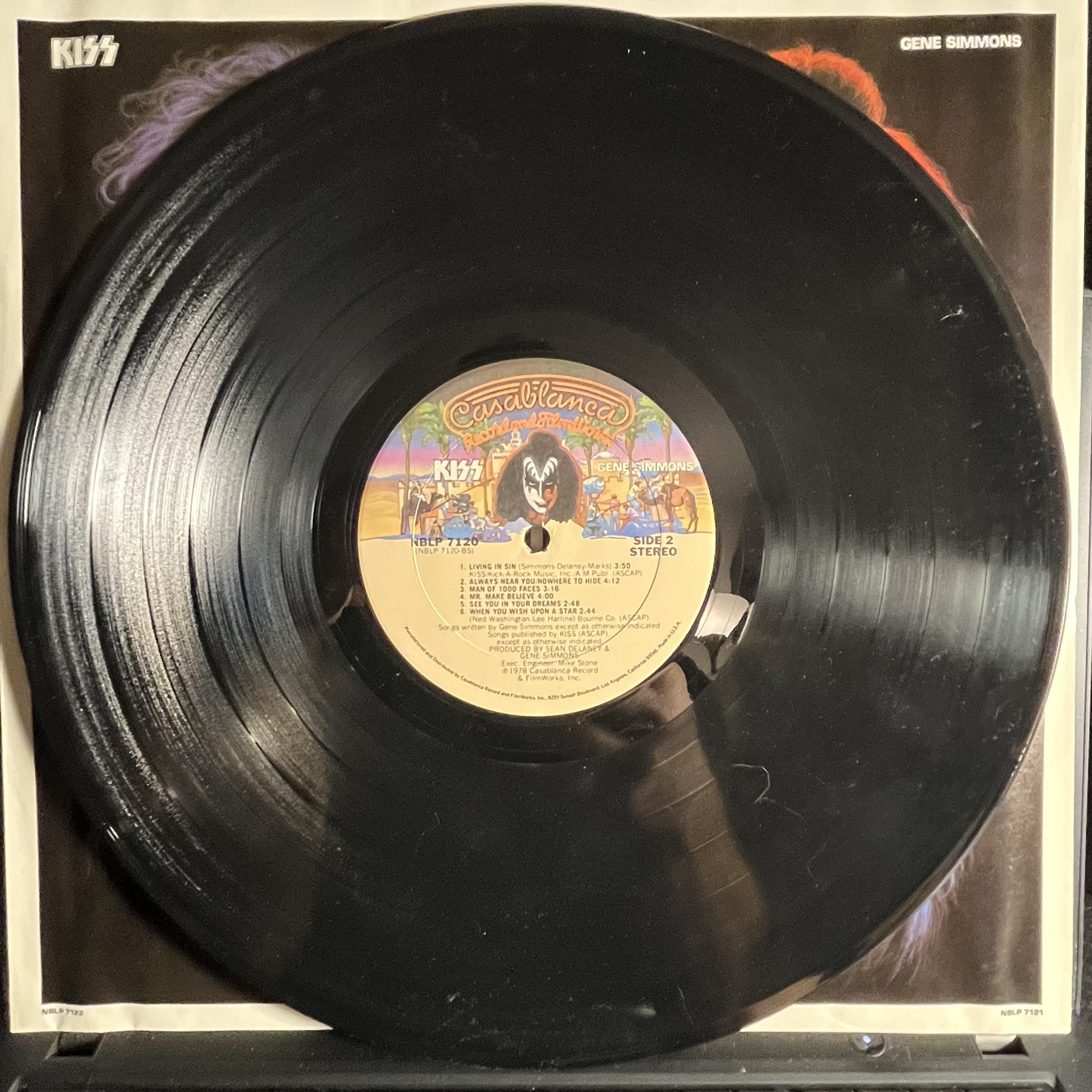 Kiss - Gene Simmons *GOLDISC/POSTER* | Excellent (EX) Very Good Plus (VG+)