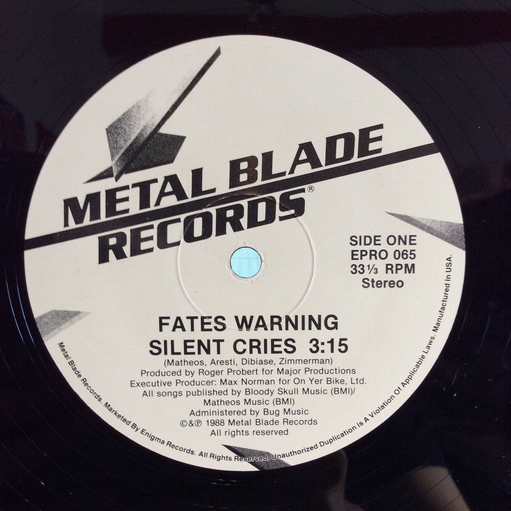 Fates Warning - Silent Cries (VINYL) | Excellent (EX) Very Good Plus (VG+)