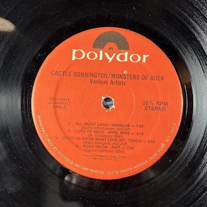 Various - Castle Donnington: Monsters Of Rock (VINYL) | Excellent (EX) Excellent (EX)