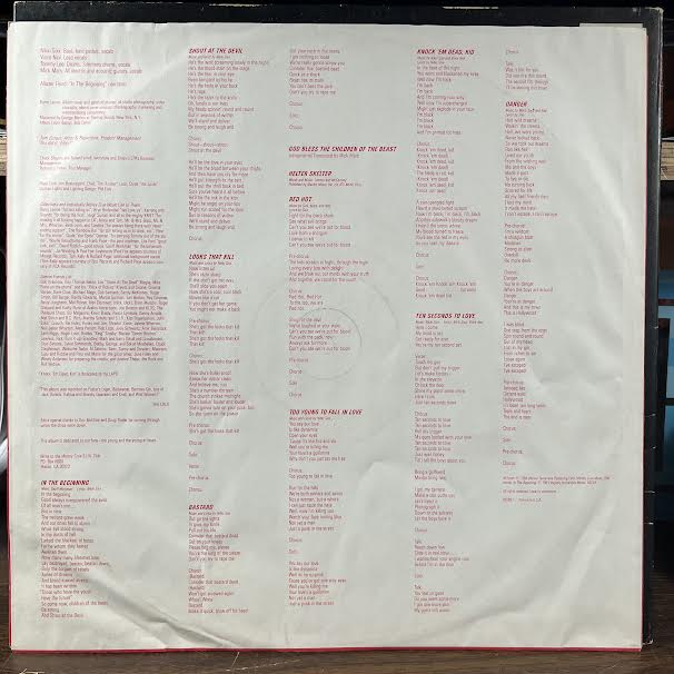 Mötley Crüe - Shout At The Devil (VINYL) | Excellent (EX) Very Good (VG)