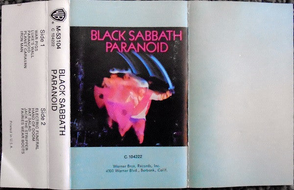 Black Sabbath - Paranoid (CASSETTE) | Excellent (EX) Excellent (EX)