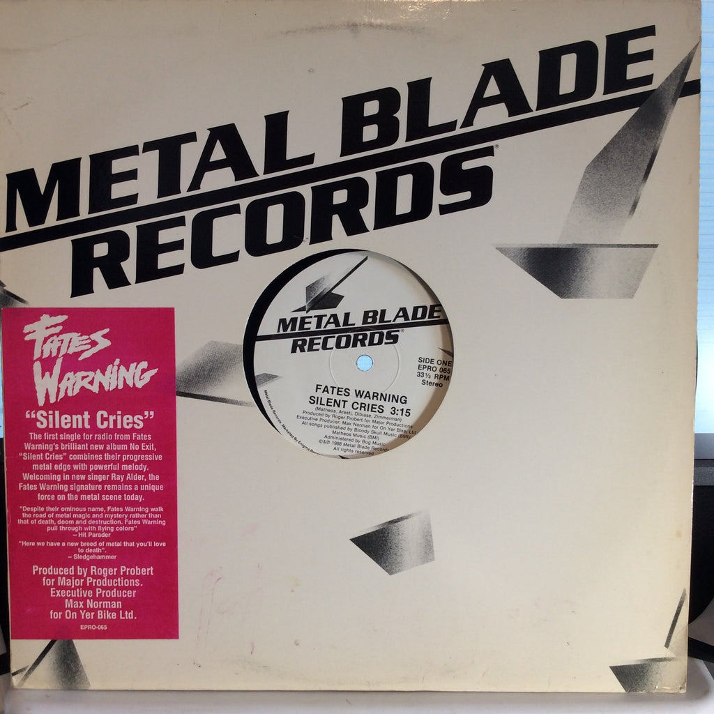 Fates Warning - Silent Cries (VINYL) | Excellent (EX) Very Good Plus (VG+)