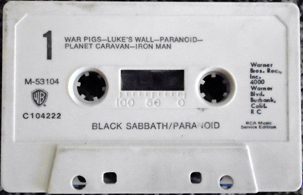 Black Sabbath - Paranoid (CASSETTE) | Excellent (EX) Excellent (EX)