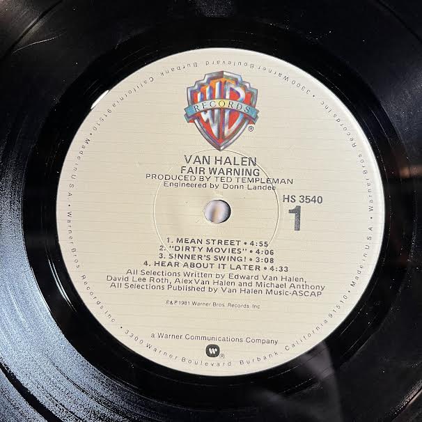Van Halen - Fair Warning (VINYL) | Near Mint- (NM-) Near Mint- (NM-)