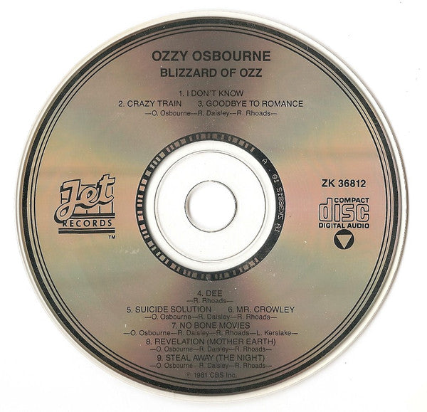 Ozzy Osbourne - Blizzard Of Ozz (CD) | Near Mint (NM or M-) Near Mint- (NM-)
