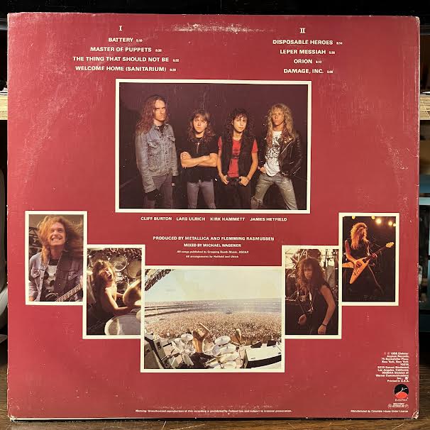 Metallica - Master Of Puppets (VINYL) | Near Mint (NM or M-) Excellent (EX)