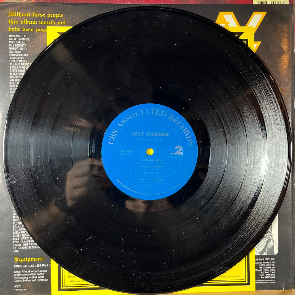 Ozzy Osbourne - The Ultimate Sin (VINYL) | Near Mint (NM or M-) Excellent+ (EX+)