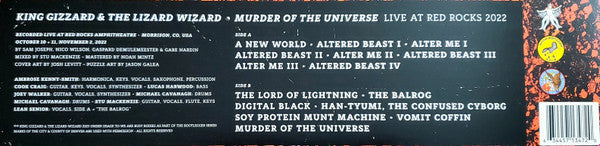King Gizzard And The Lizard Wizard - Murder Of The Universe (Live At Red Rocks 2022) | Near Mint (NM) Mint (M)