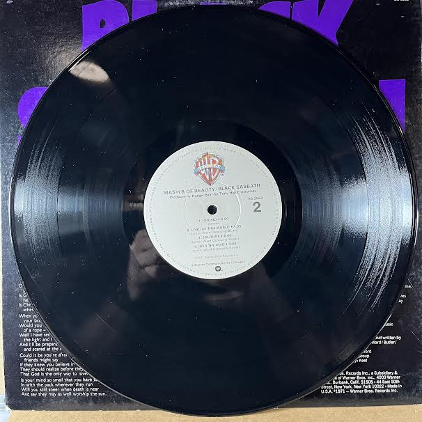 Black Sabbath - Master Of Reality (VINYL) | Near Mint (NM or M-) Excellent (EX)