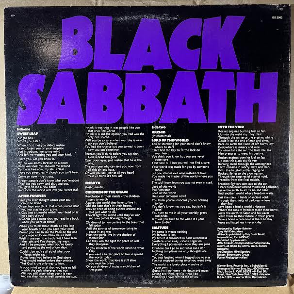 Black Sabbath - Master Of Reality (VINYL) | Near Mint (NM or M-) Excellent (EX)