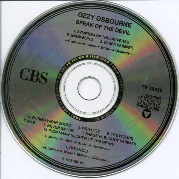 Ozzy Osbourne - Speak Of The Devil (CD) | Near Mint (NM) Near Mint (NM)