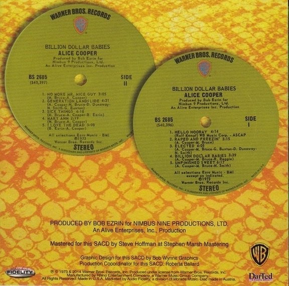 Alice Cooper - Billion Dollar Babies (SACD) | Near Mint (NM or M-)