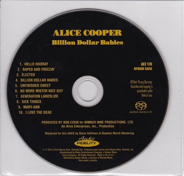 Alice Cooper - Billion Dollar Babies (SACD) | Near Mint (NM or M-)