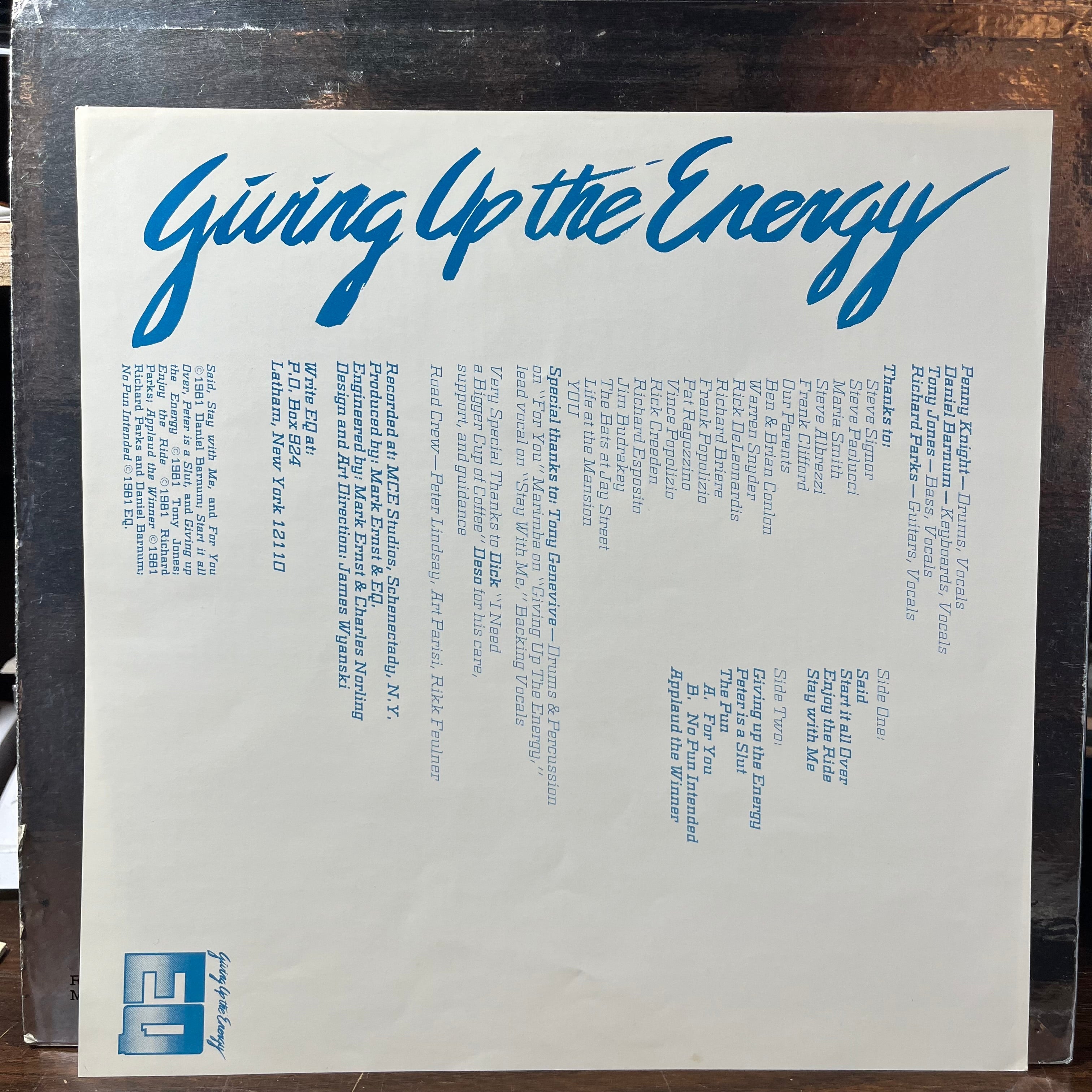 Giving Up The Energy (VINYL) | Near Mint (NM) Excellent (EX)