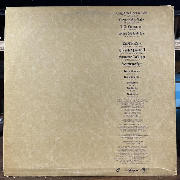 Rainbow - Long Live Rock 'N' Roll (VINYL) | Near Mint (NM or M-) Excellent (EX)