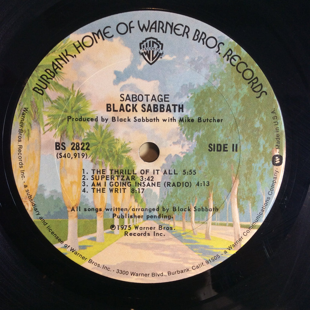 Black Sabbath - Sabotage (VINYL) | Very Good Plus (VG+) Good Plus (G+)