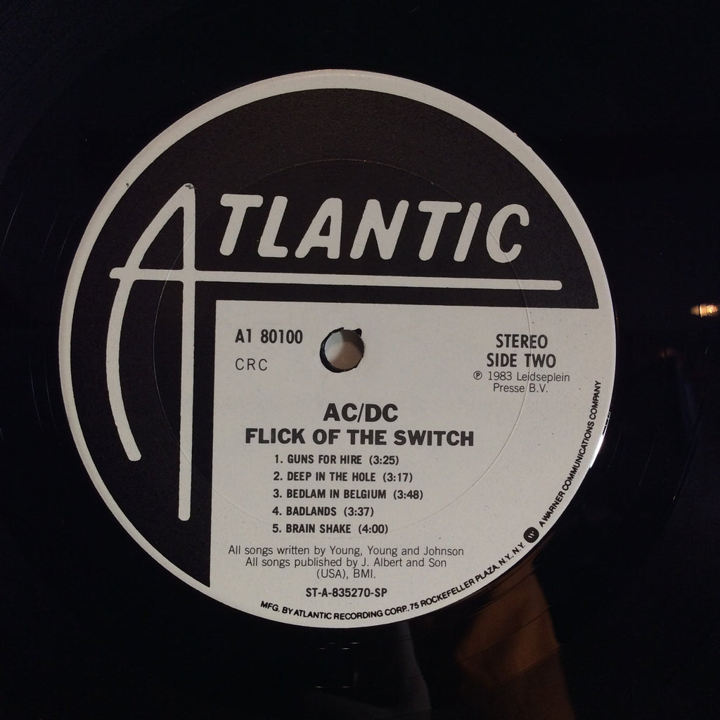 AC/DC - Flick Of The Switch (VINYL) | Very Good Plus (VG+) Near Mint (NM)