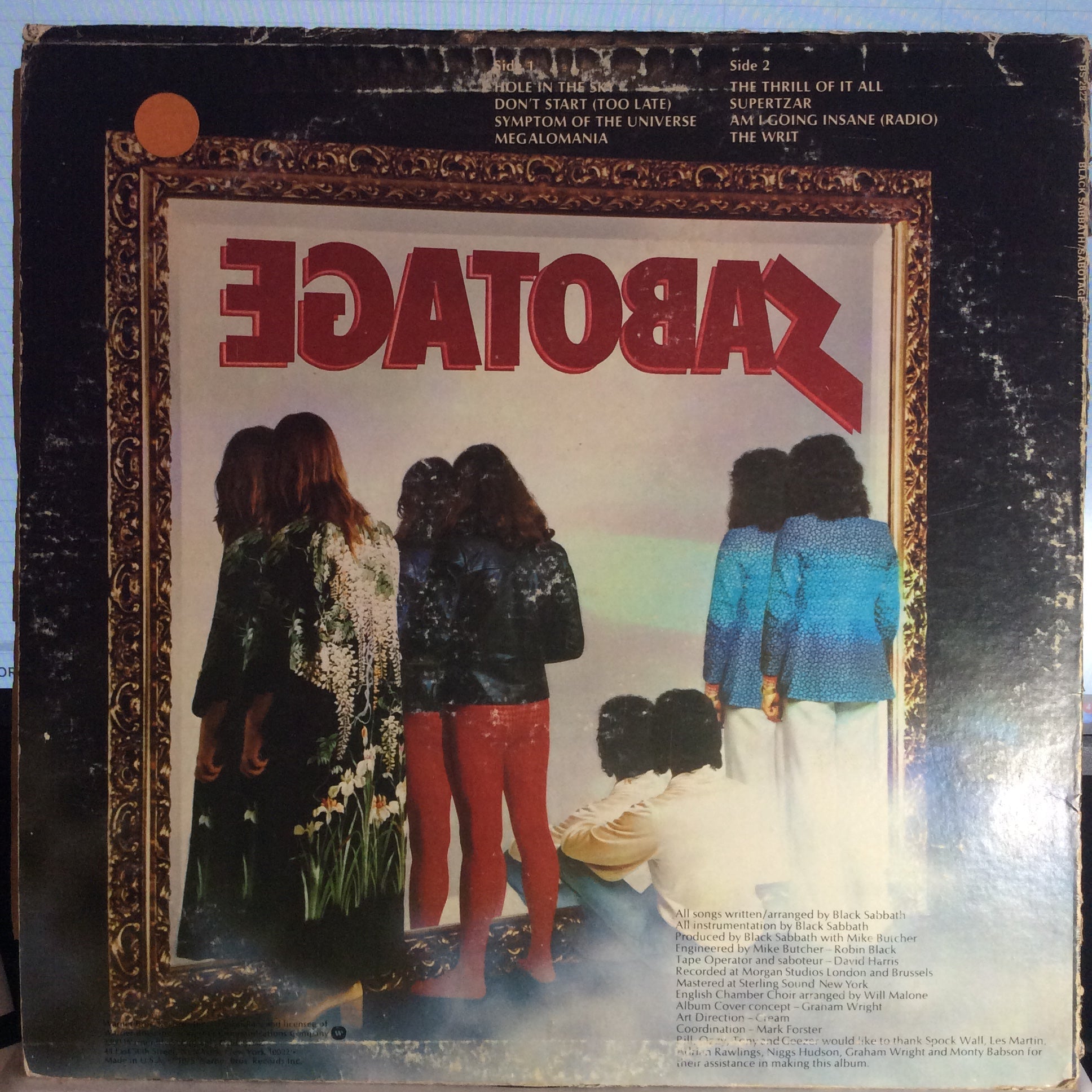 Black Sabbath - Sabotage (VINYL) | Very Good Plus (VG+) Good Plus (G+)