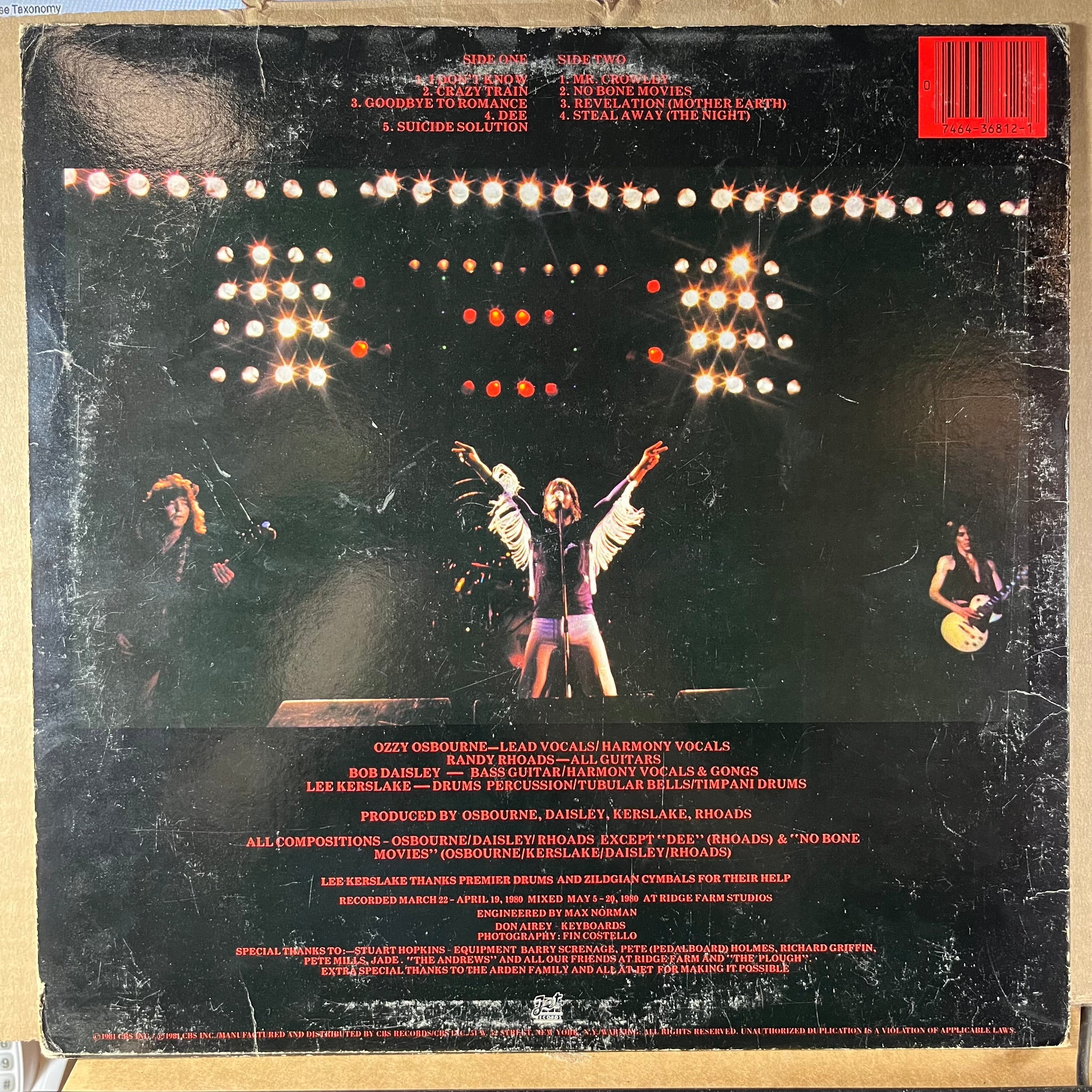 Ozzy Osbourne - Blizzard Of Ozz (VINYL) | Very Good (VG)