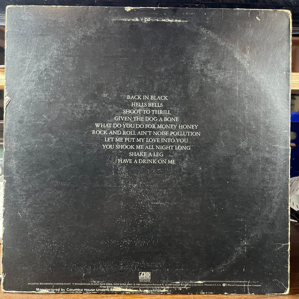 AC/DC - Back In Black (VINYL) | Very Good (VG)